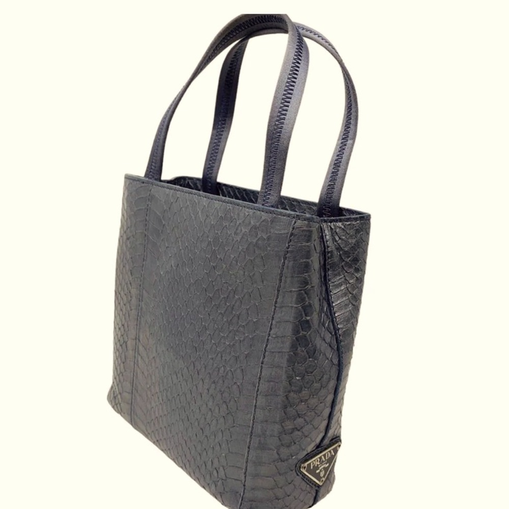 Prada Black Python Mini Tote - Picture 1 of 16